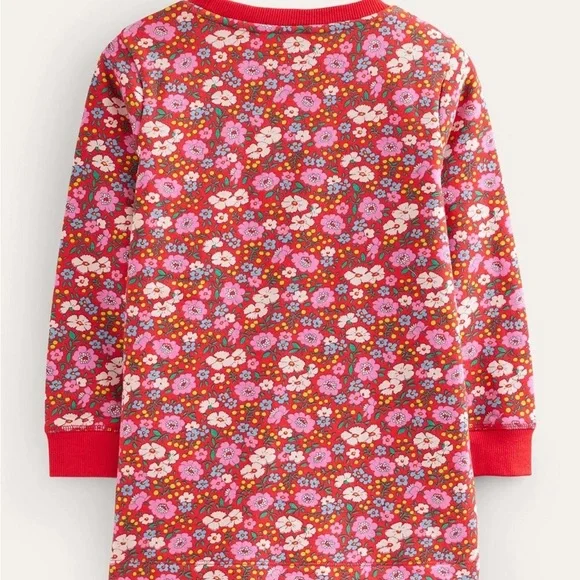 Mini Boden Red Floral Santa Dress - Picture 5 of 5